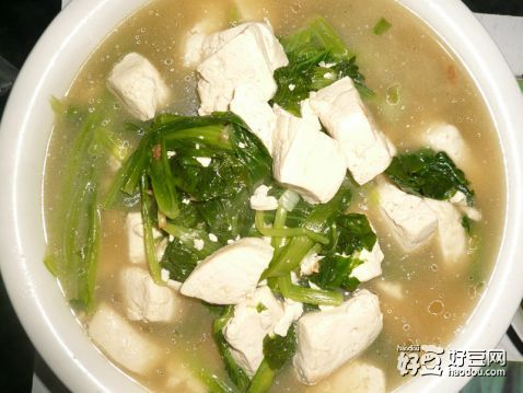 小白菜炖豆腐