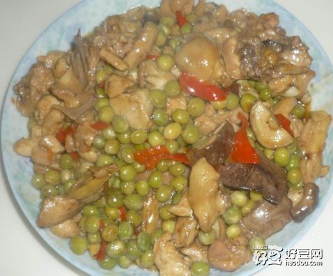 豌豆香菇炒鸡
