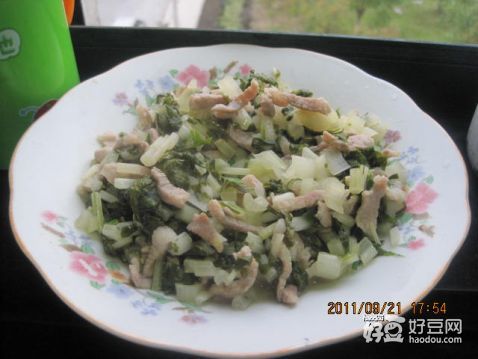 肉丝炒腌白菜