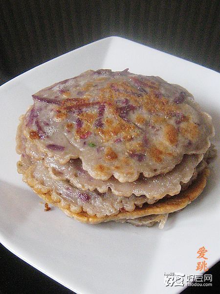 紫薯蛋饼