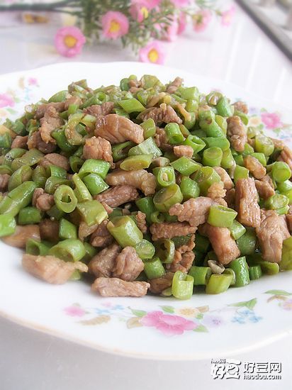 肉末炒豆角