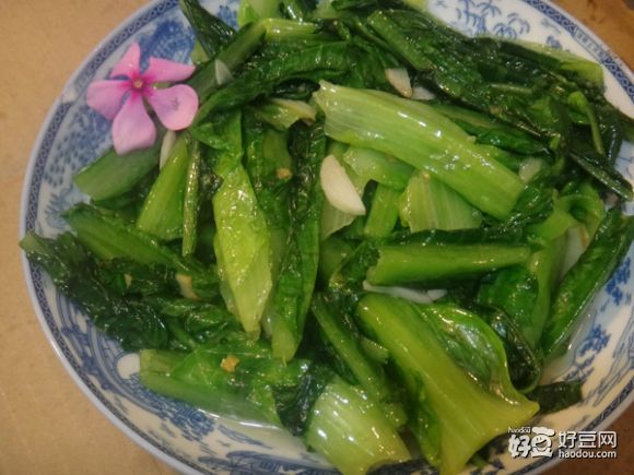 蒜炒油麦菜