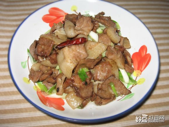 小葱炒肉片