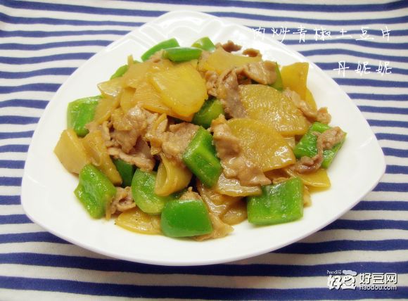 肉炒青椒土豆片