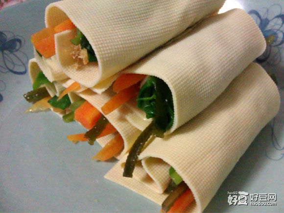 豆腐皮蔬菜卷