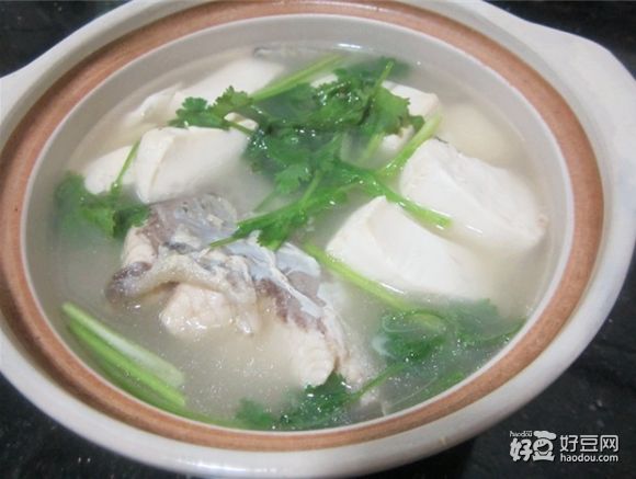 元茜鲩鱼豆腐汤