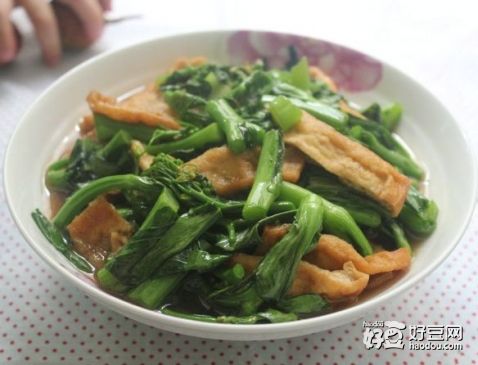 菜心油豆腐