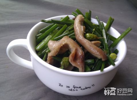 韭菜苔炒猪肚