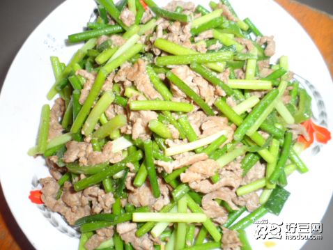 肉丝蒜薹