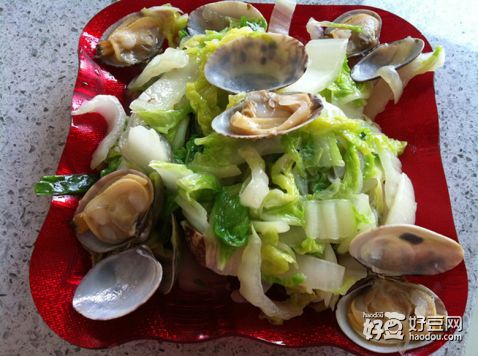 白菜炒花蛤