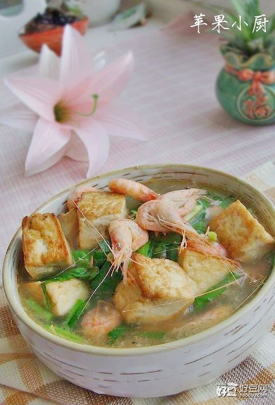 鲜虾炖豆腐
