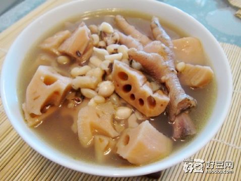 眉豆鸡脚煲莲藕