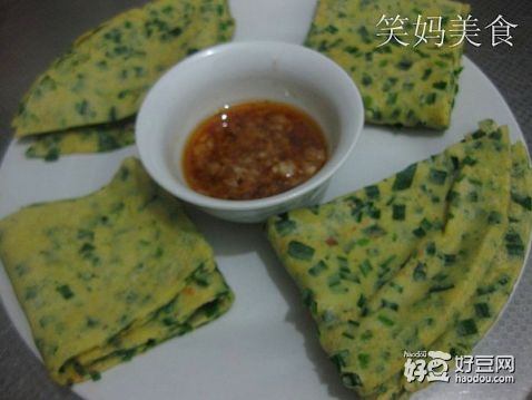 杂粮韭菜鸡蛋饼