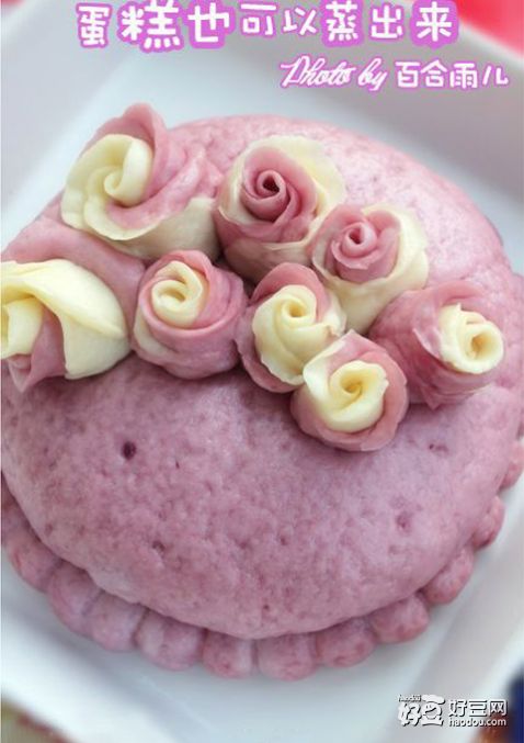 玫瑰花蛋糕—蛋糕也可以蒸出来