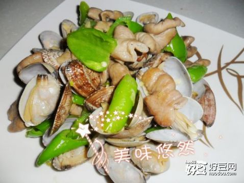 蛤炒大肠山—珍海味完美融合的一道菜