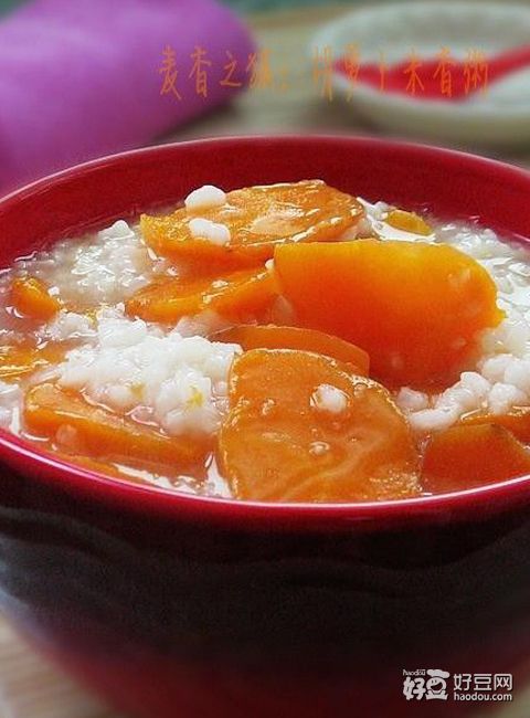 胡萝卜米香粥