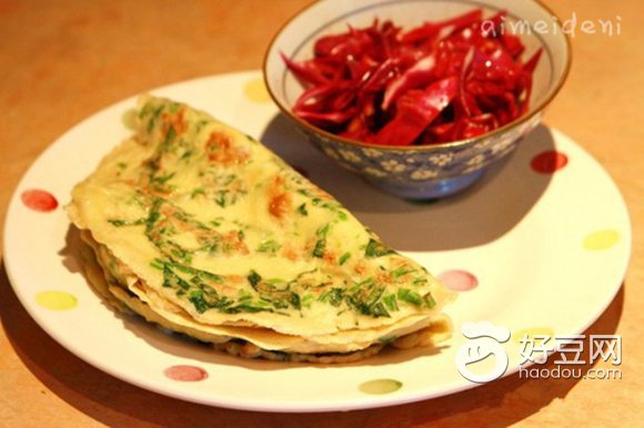 菠菜鸡蛋饼