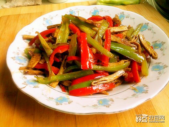 香干肉丝炒双椒