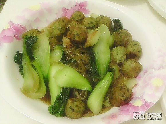 油菜丸子炒粉条