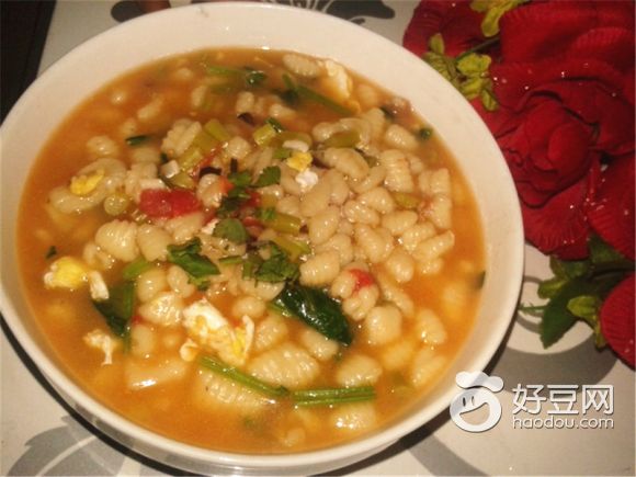 西红柿菠菜烩麻食