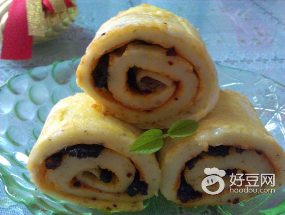 老干妈鸡蛋卷饼
