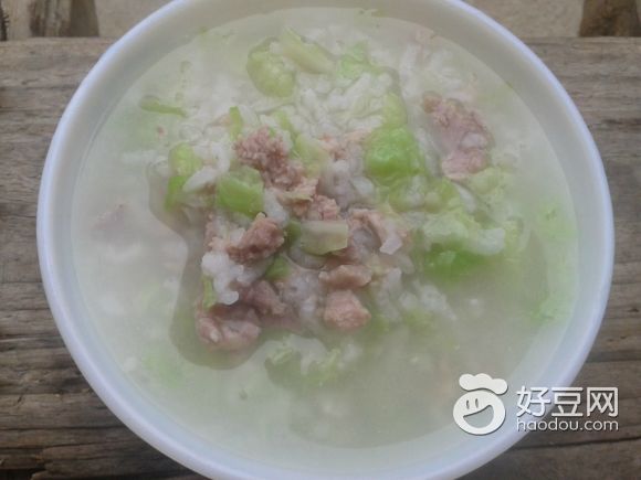 白菜肉末粥
