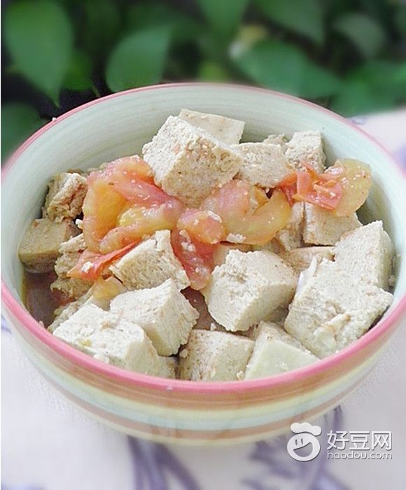 西红柿炖冻豆腐