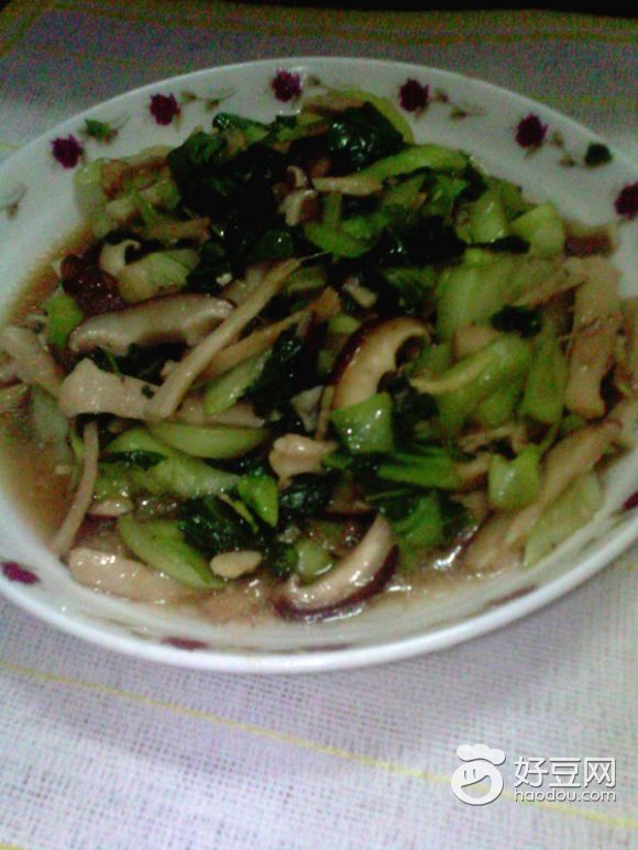 香菇炒上海青