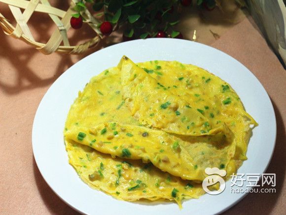 榨菜香葱鸡蛋饼