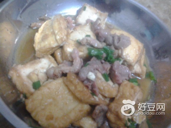 猪肉焖油豆腐