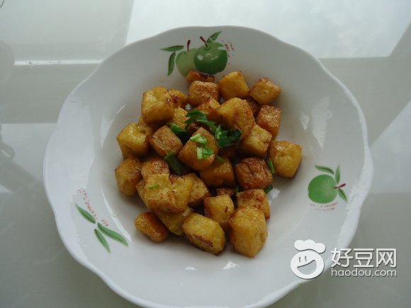 煎油豆泡