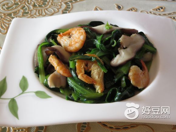 油菜香菇炒海米