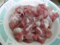 肉片炒小白菜