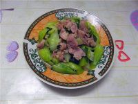 肉片炒小白菜