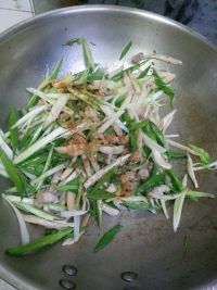 蒜苗杏鲍菇炒肉丝