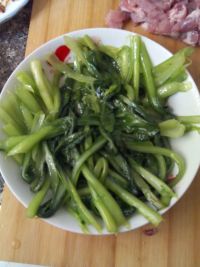 肉丝扒油菜