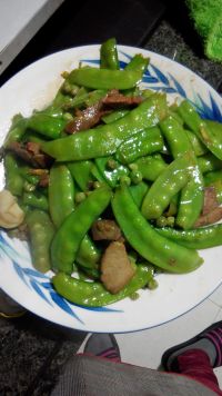 咸肉炒荷兰豆