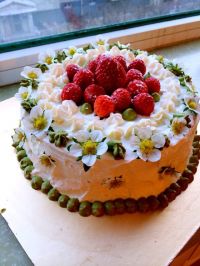 抹茶草莓生日蛋糕