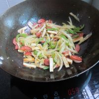 青椒白菜豆腐丝