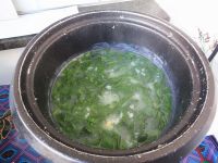 菠菜香肉粥