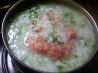 青菜瘦肉粥