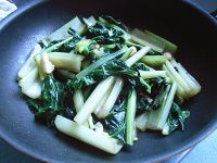 蒜头豆豉炒spinach