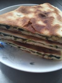 韭菜辣椒鸡蛋饼