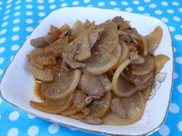 萝卜炒肉片