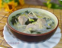螺旋藻豆芽肉片汤