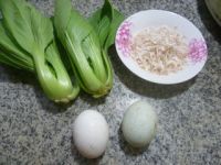 青菜虾皮炒鸭蛋