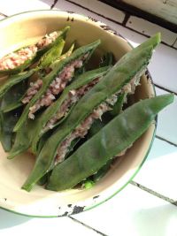 气豆酿肉
