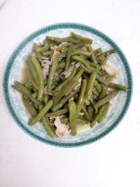 肉丝炒四季豆