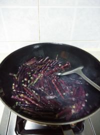 素炒紫色豇豆