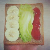 寝室餐  生菜三明治